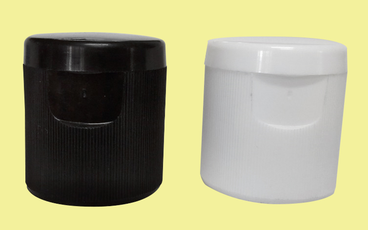 ฝา Flip คอ 24 (เกลียวยาว) สีดำ-สีขาว